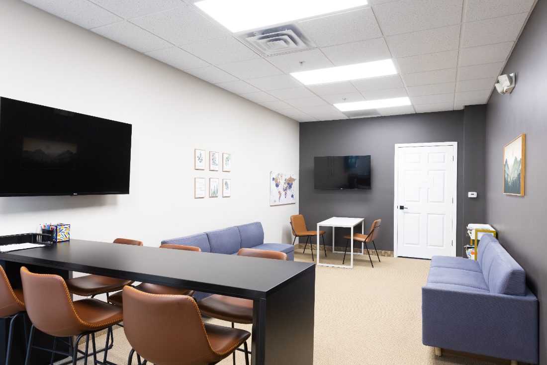 The parent lounge, used for waiting, meetings and orientation